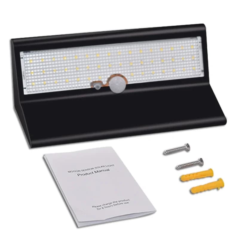 Panneau solaire LED lumières extérieur étanche lampe de jardin capteur de mouvement 4 modes d'éclair