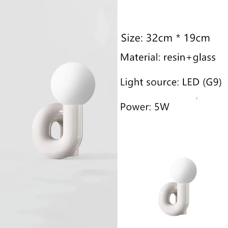 Lampe de bureau postmoderne nordique, lampe en verre créative minimaliste pour hôtel, chambre d'enfa
