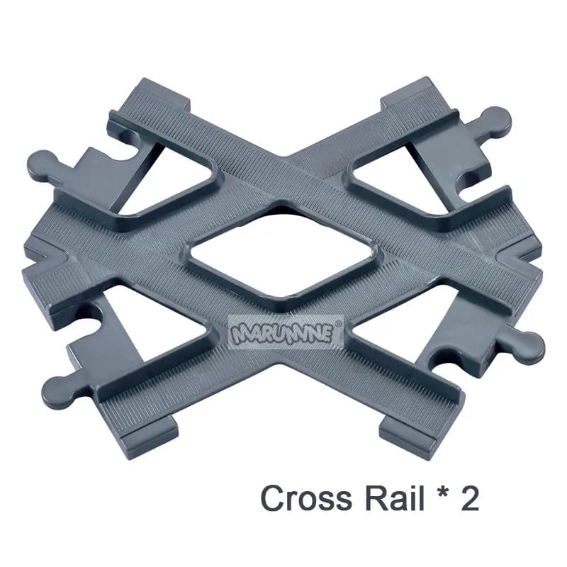Marumine MOC Blocs de construction : Pièces de voie ferroviaire droite, courbée, de dérivation et de