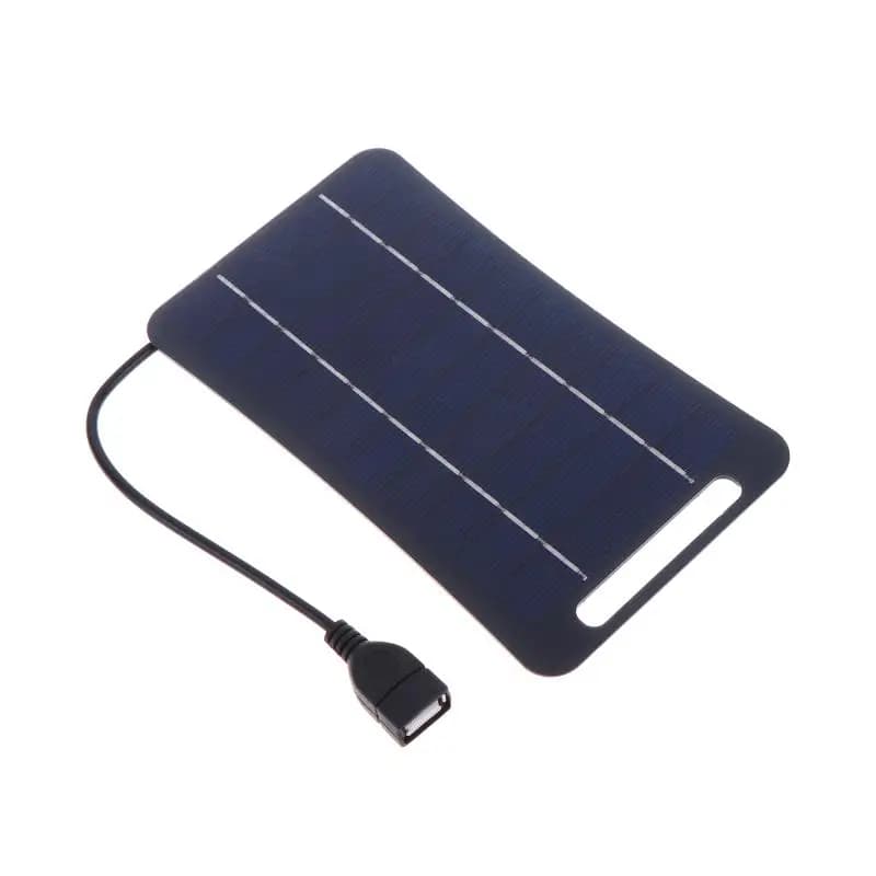 Chargeur solaire portable haute efficacité 2W avec charge rapide USB-C pour téléphones, batteries ex