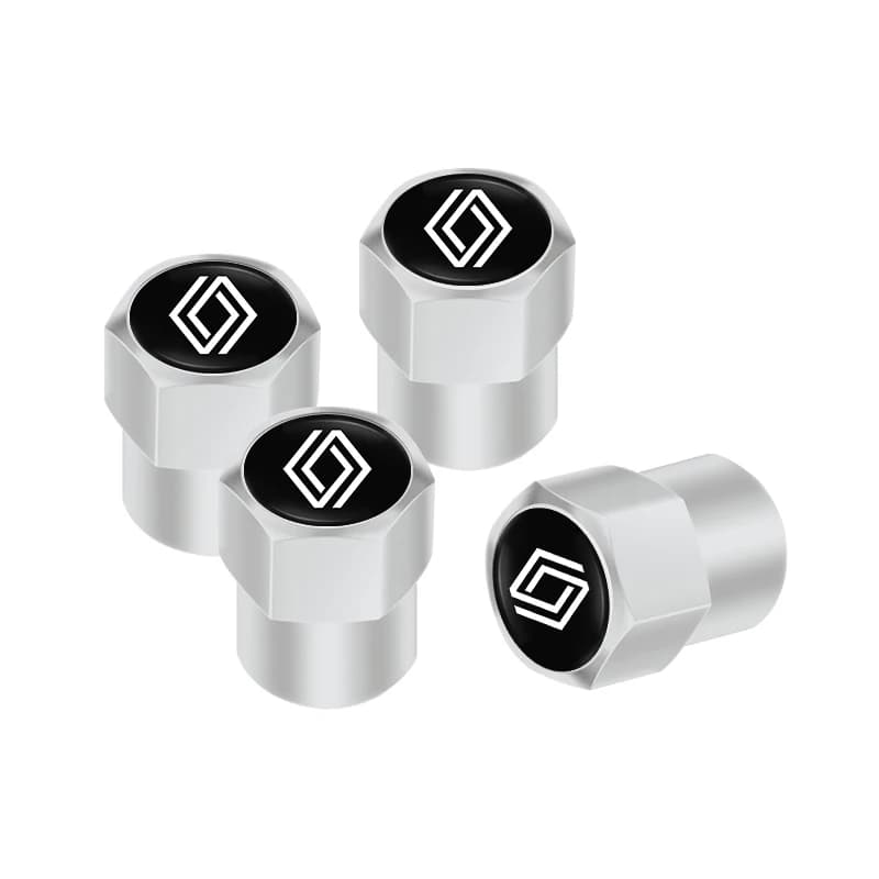 4 pièces de capuchons de valve de roue en alliage, couvercles anti-poussière pour pneus, accessoires