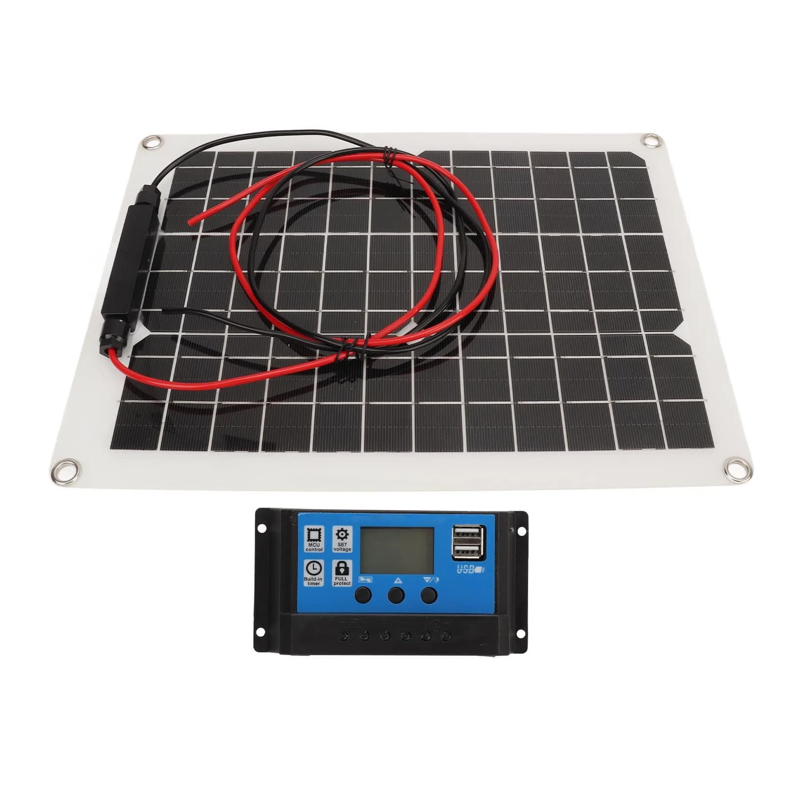 Kit de panneaux solaires étanches pour camping-car, 300W DC, 12V, 24V, 50A, IP67, panneaux solaires