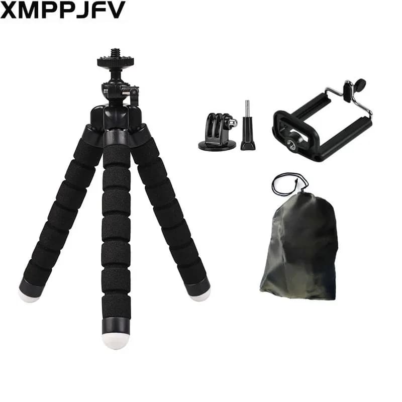 Trépieds flexibles Black MAX Octopus pour Gopro, Mini trépied, Accessoires pour Go Pro 6, 5, 4, 3, YI, Eken, SJCapture d'écran, AKASO, Fore12, 11, 10, 9, 8, 7
