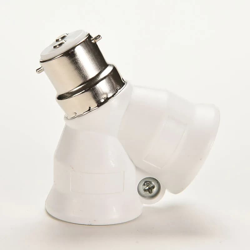 B22 à 2x E27 ampoule à baïonnette convertisseur de lampe adaptateur séparateur douille à vis