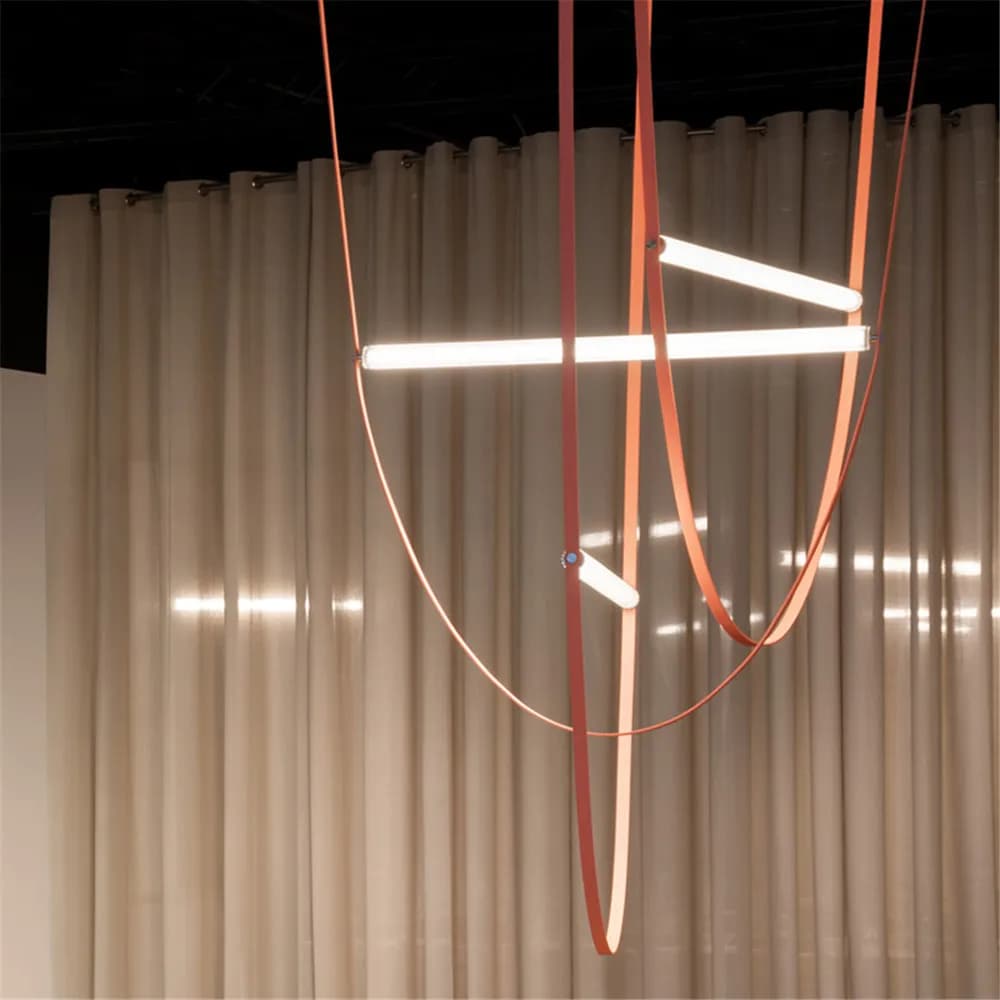 Lampe Suspendue en Cuir Rustique Post-Moderne, Design poumons, Luminaire Décoratif d'Nik, Idéal pour une Chambre à Coucher, un Restaurant, des Escaliers ou un Hôtel