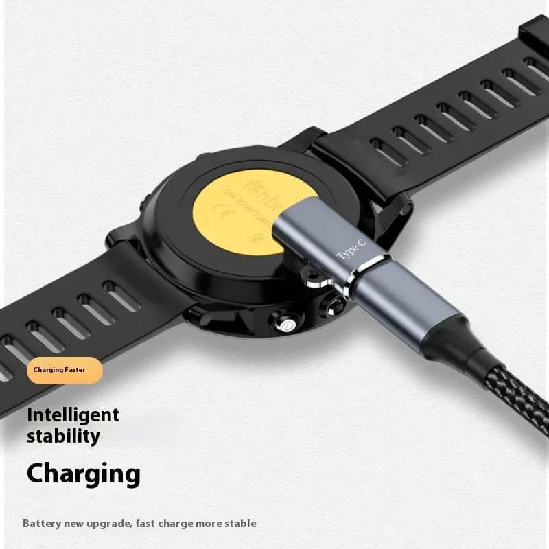 Convertisseur de charge de montre de Type C, pour Garmin Fenix 8 7 7S 7X 6 E Pro Solar Instinct, Venu 3S 2 SQ Epix/Tactix vers chargeur 4 broches