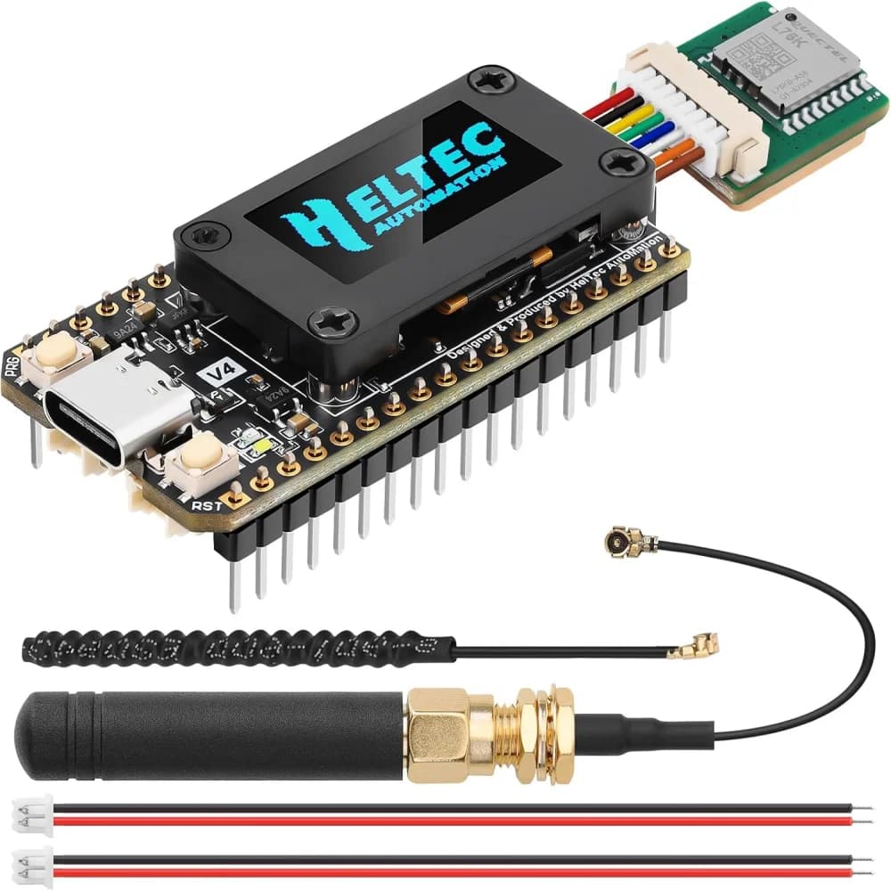 Heltec V4 OLED meshtastique à énergie solaire LoRa 32 carte de développement GPS ESP32 SX1262 WiFi BLE faible puissance avec grande antenne pour Arduino IoT