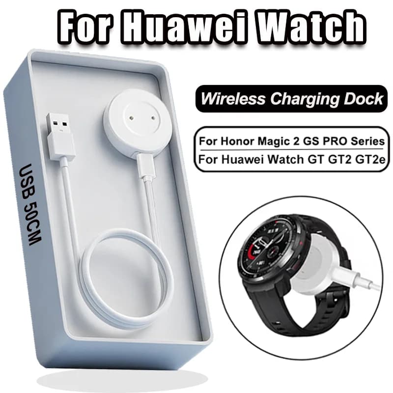 Chargeur de station d'accueil pour montre intelligente Huawei Watch GT2 GT2e Honor Watch Magic 2, Base de câble de charge rapide USB C magnétique sans fil