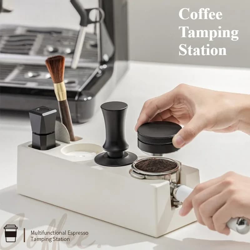 Station de bourrage de café verticale multifonctionnelle, presse à poudre de café, support réglable universel avec polymères coordonnants