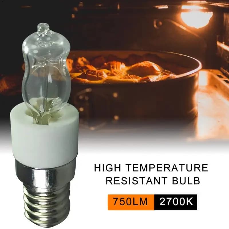 Ampoule de four halogène E14, 40W, 50W, 110V, 220V, lampe de four à haute température, 500 ℃, degré sûr, ampoule de sèche-linge micro-ondes peinture lampe four ampoule de four e14 40w luminer extérieu
