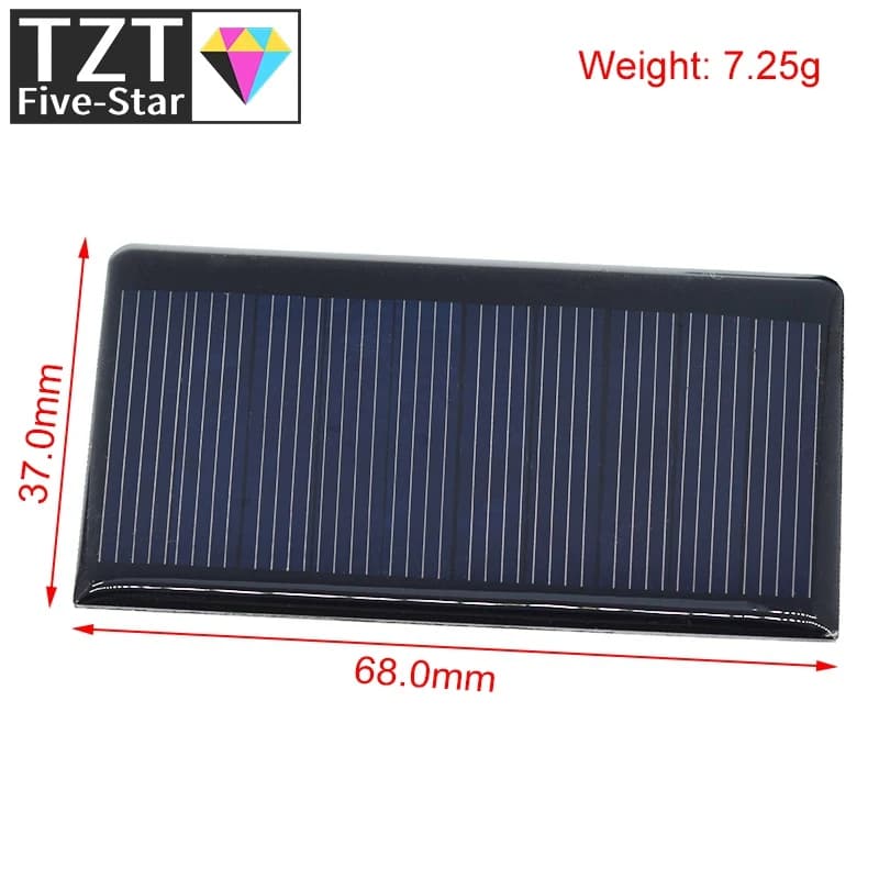 Panneaux solaires polycristallins GREATZT 5.5V 50mA 68x37mm