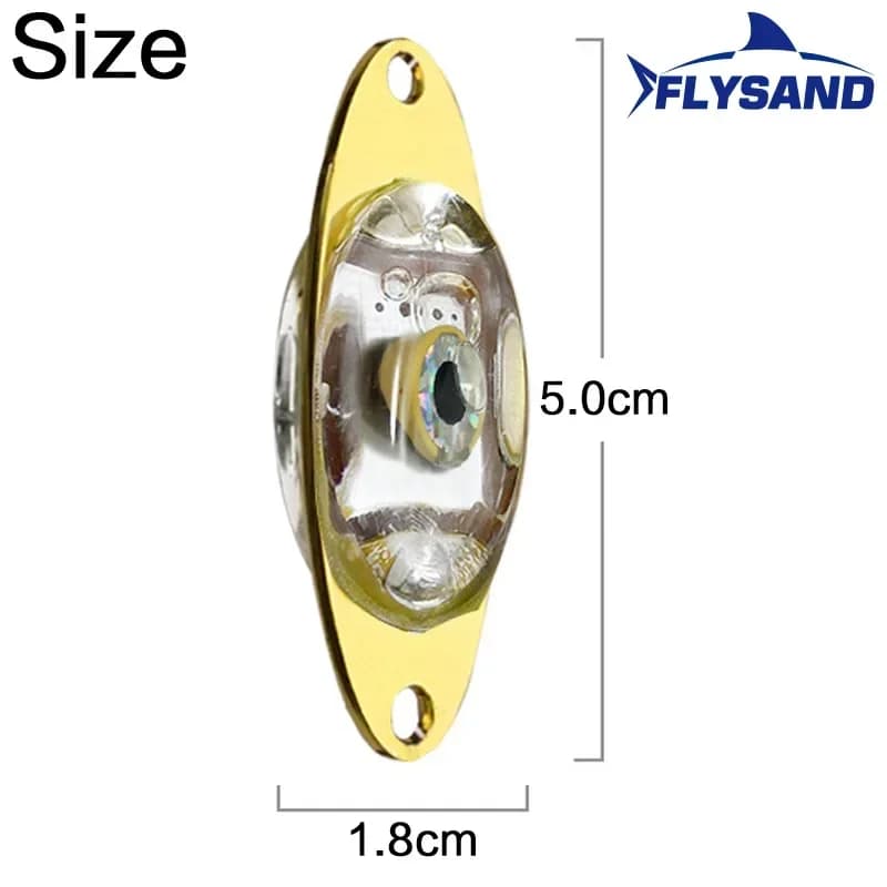 FLYSAND lampe de poche de pêche LED-lumière de leurre de pêche en forme d'oeil sous-marine à goutte profonde, accessoires de pêche