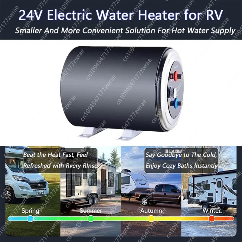 Tout nouveau produit 24V camping-car électrique Van chauffe-eau 10L 400W RV chaudière chauffe-eau bateau camping-car caravane Installation Simple