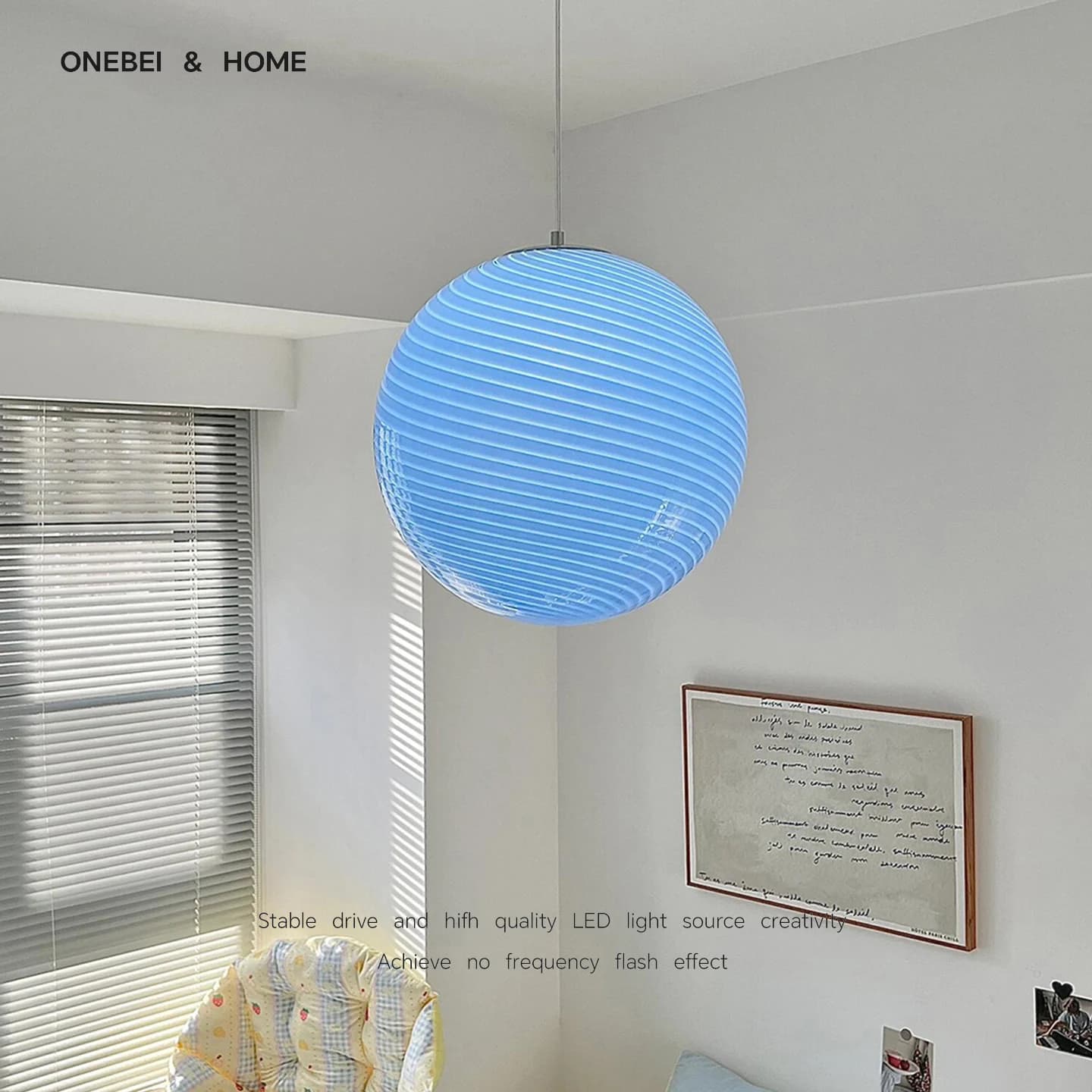 Lampe suspendue Murano Lollipop colorée à bulles créatives, style médiéval, pour chambre d'enfant, chambre à coucher, salle à manger, décoration lumineuse