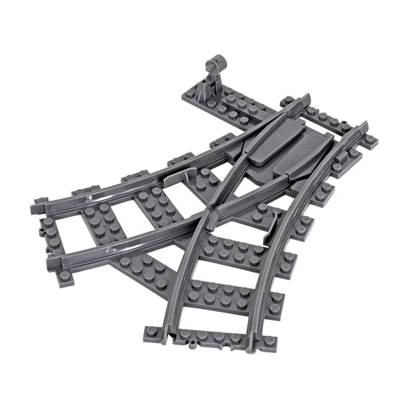 Trains de ville pistes flexibles bifurcées droites incurvées rails souples interrupteur de piste bloc de construction briques enfants bricolage jouet créatif de haute technologie