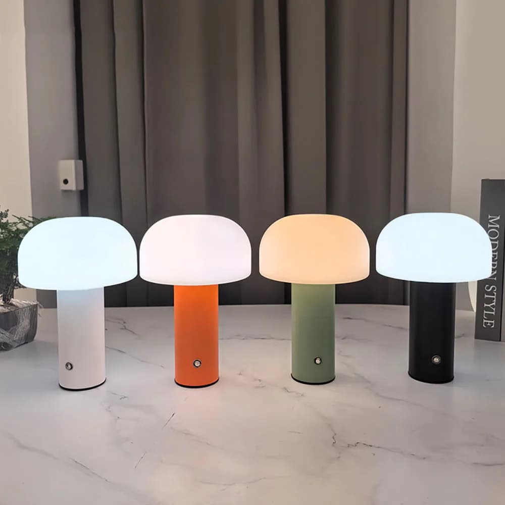 Nouvelle lampe champignon LED lampe de Table de charge 3 couleurs gradation lampe de bureau champignon veilleuse pour Bar Restaurant chambre décoration