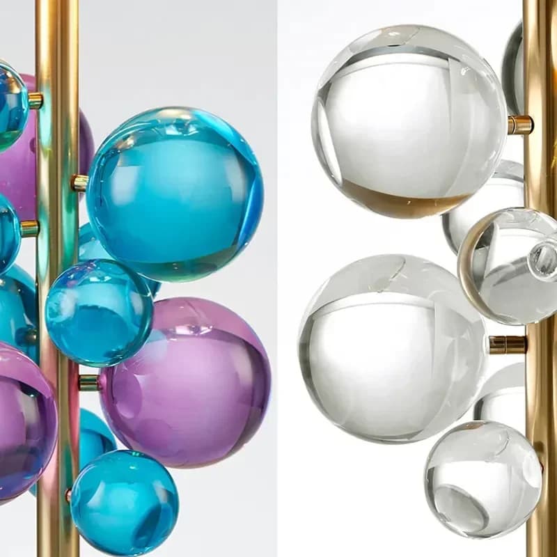 Lumière de luxe créative lampe de Table en cristal coloré cristal Transparent chambre étude lampe de Table postmoderne lampe de Table décor de chambre