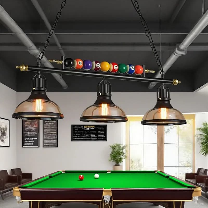 Lampe à suspension de billard rétro nordique moderne LED lustre plafonniers Restaurant Bar comptoir magasin de vêtements lumières de décoration intérieure