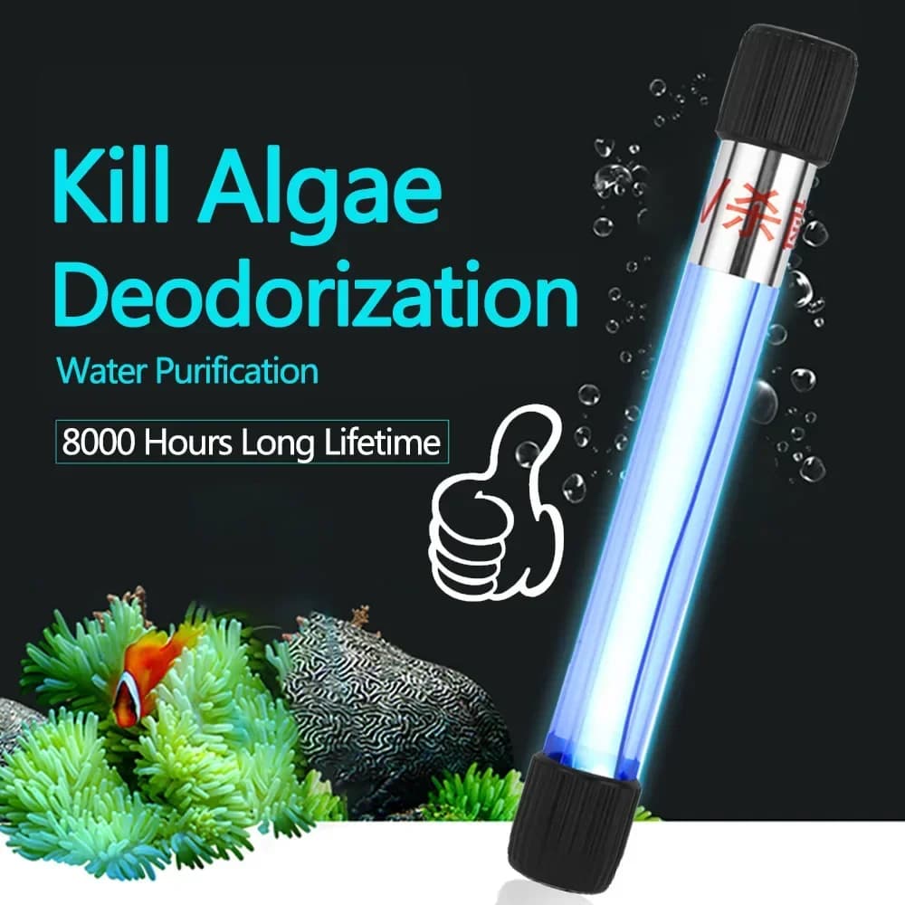 Lampe de stérilisation UV Submersible, filtre ultraviolet, nettoyeur d'eau étanche pour Aquarium, étang, corail, 5w/7w/9w/11w