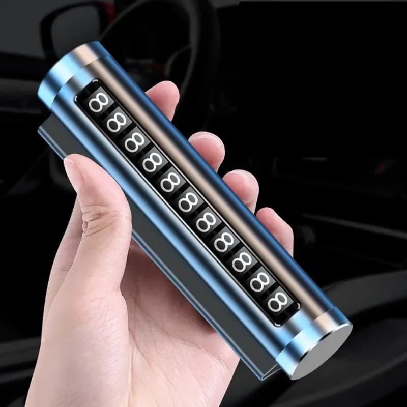 Plaque d'immatriculation de stationnement temporaire de voiture, rouleau en alliage d'aluminium noir/argent/bleu, plaque de stationnement de voiture réglable, fournitures de voiture