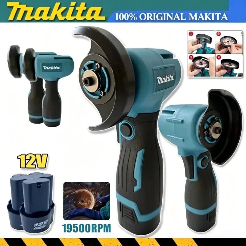 Mini-meuleuse d'angle sans fil Makita rechargeable avec batterie 12V