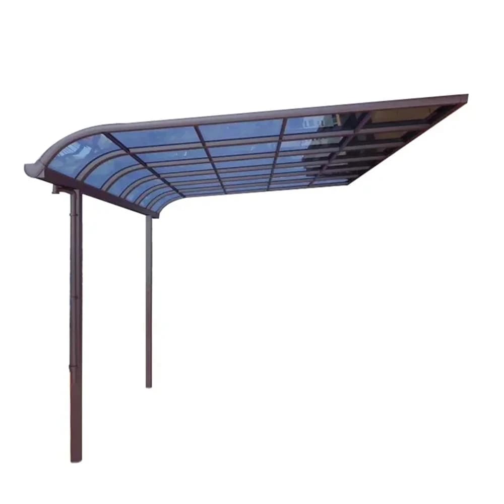 Abri arqué en Polycarbonate pour toit, Garage métallique étanche pour stationnement, hangar de voiture en plein air, abri de voiture, abri en aluminium avec PVC