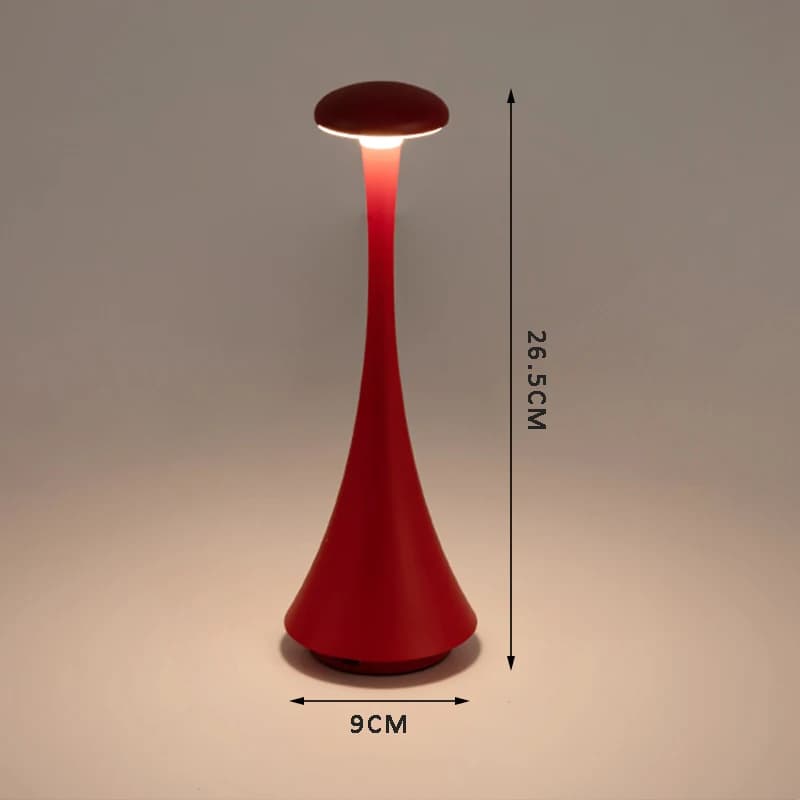 Lampe de table champignon rechargeable sans fil à commande tactile, lampe créative USB-C, lampe de bureau, lumière d'ambiance pour chambre d'hôtel