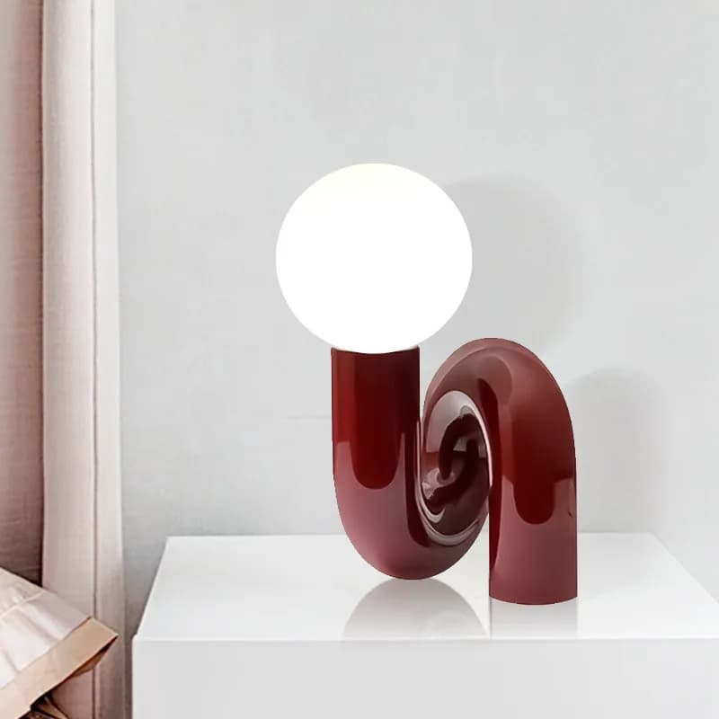 Lampe de table sphérique en verre moderne hôtel chambre d'enfants chambre salon art minimaliste modèle chambre décoration lampe de table