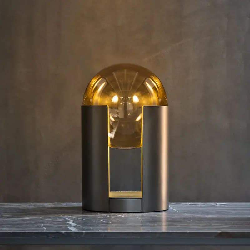 Lampe de Table à Base de fer de styliste nordique, abat-jour boule de verre, moderne, salon, chambre à coucher, Restaurant, bureau, décoration de la maison
