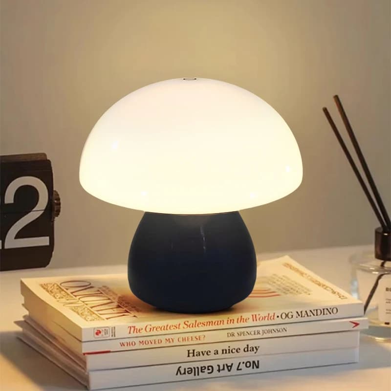 Lampe de Table Led champignon charge tactile bureau café Bar, décoration de chambre d'hôtel, atmosphère créative nordique, petite veilleuse