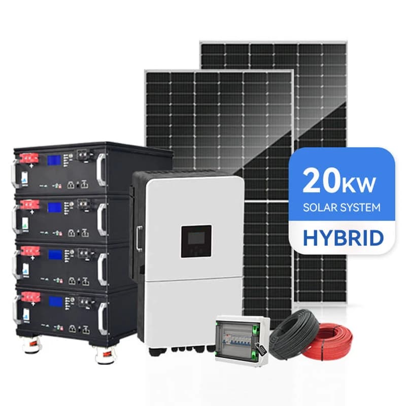 Système solaire hybride complet 5KW 8KW 10KW 12KW 15KW monophasé 230V pour maison avec batterie LiFePO4 et panneaux solaires monocristallins