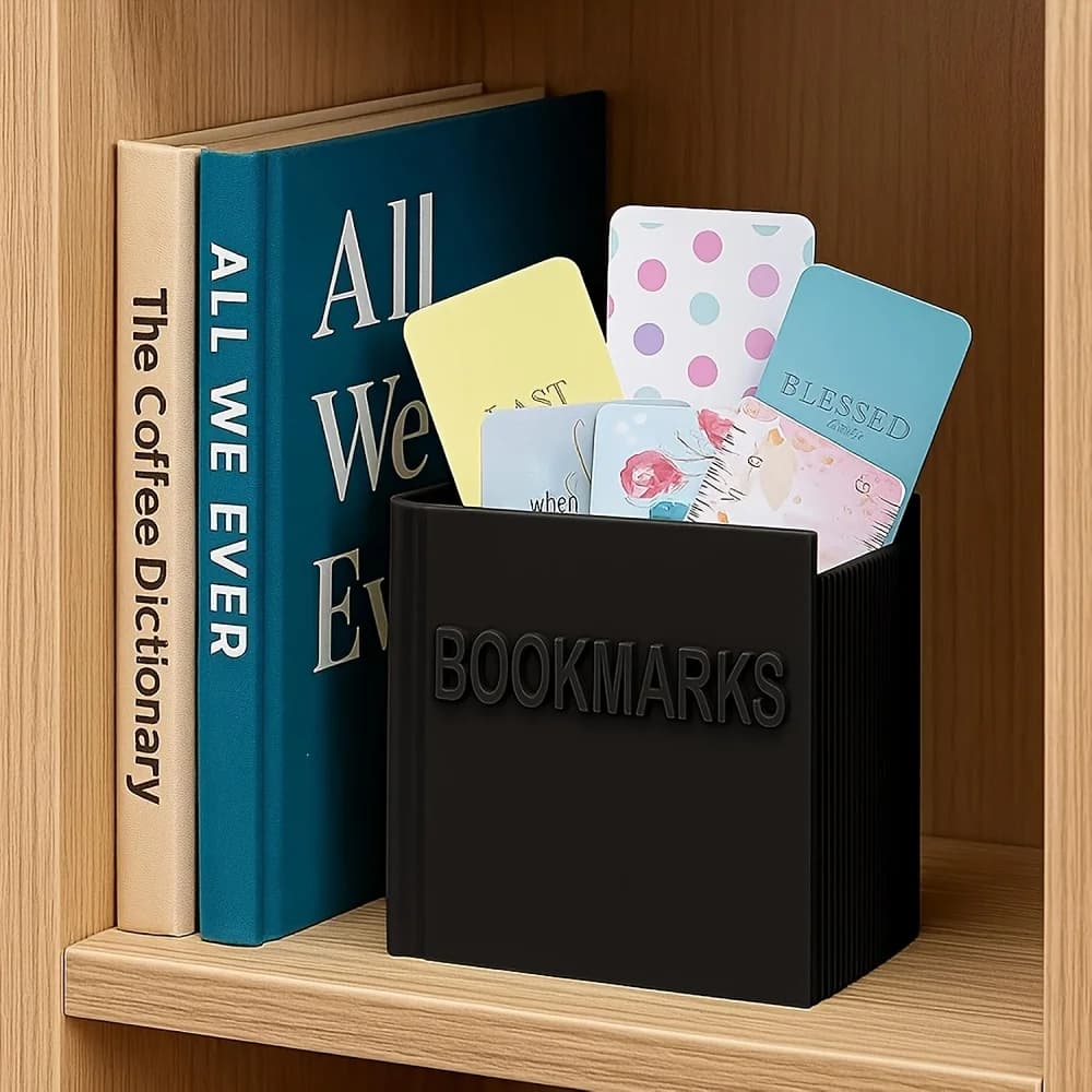 Organisateur de rangement pour marque-pages au design amusant, joli ornement de décoration de bureau, cadeau idéal pour les lecteurs et le personnel de bureau