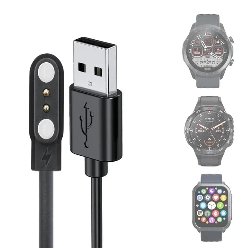 Chargeur de montre intelligente pour UMIDIGI Uwatch 3S/Uwatch3/Uwatch3 GPS/Uwatch 2S/Uwatch2/Urun USB câble de chargement magnétique cordon Smartwatch