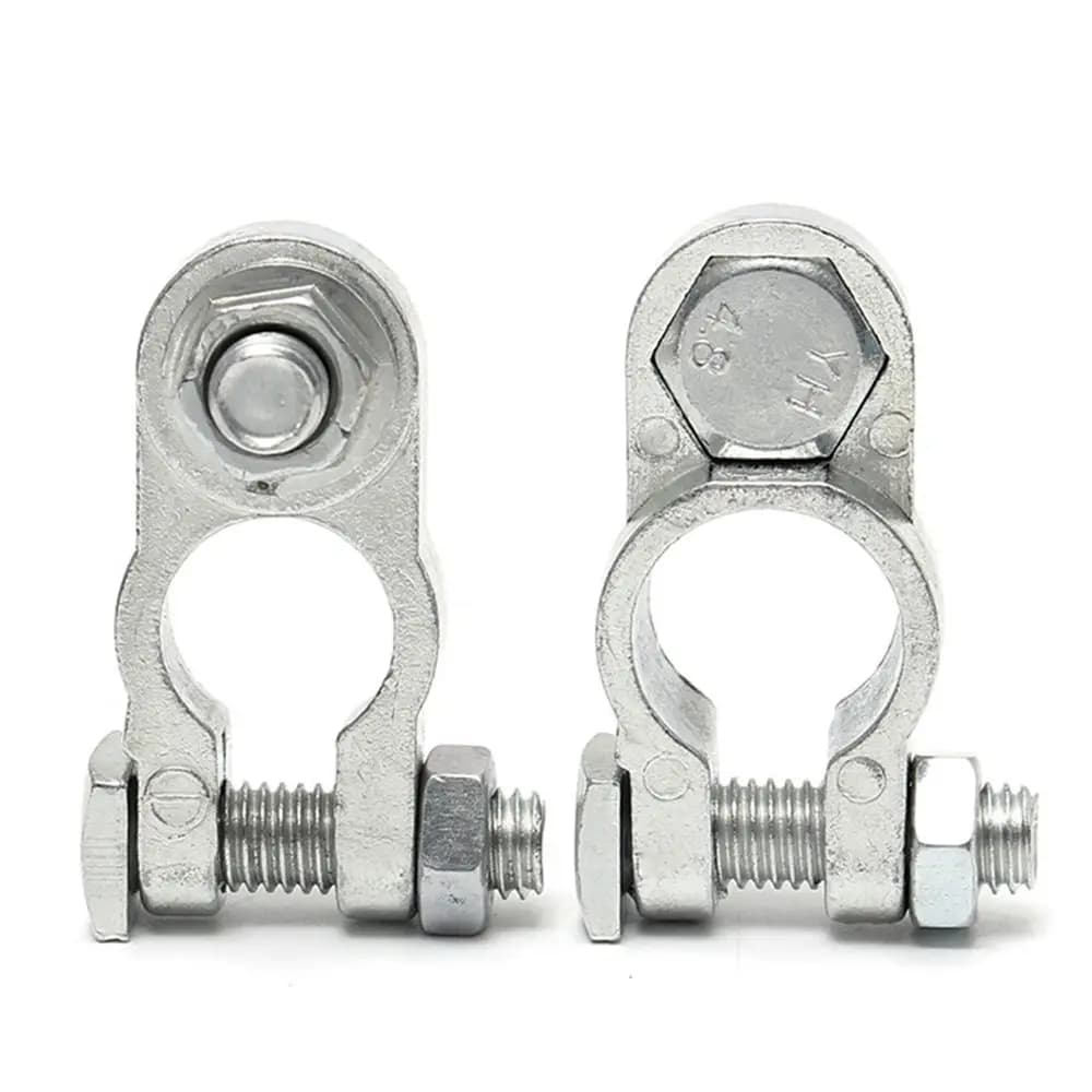 Pinces de borne de batterie de voiture, capuchons conducteurs réglables, type de goujon rapide, câble positif et négatif, 1 paire