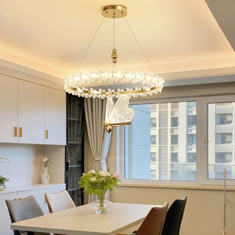 2025 moderne cristal LED lustres lampe pour salon salle à manger décor à la maison lumières chambre Table