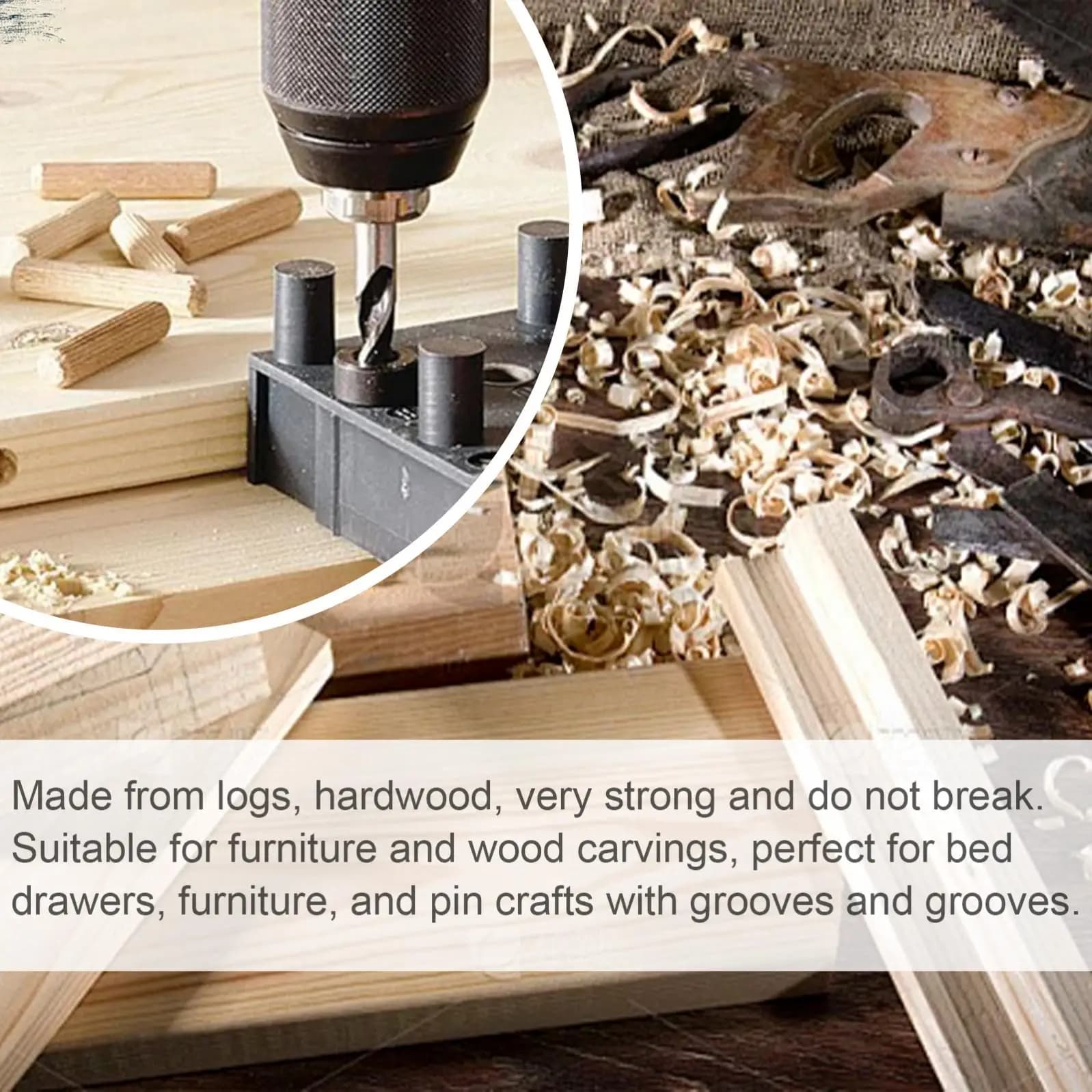 100 pièces chevilles en bois bouchons rainurés en bois dur meubles menuiserie rainuré cheville artisanat pour rainuré cannelé, chevilles en bois