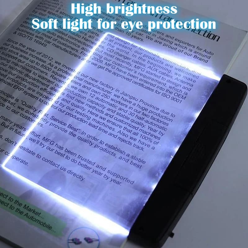Led plat Vision nocturne lampe de lecture tablette livre lumière Protection des yeux étudiant nuit