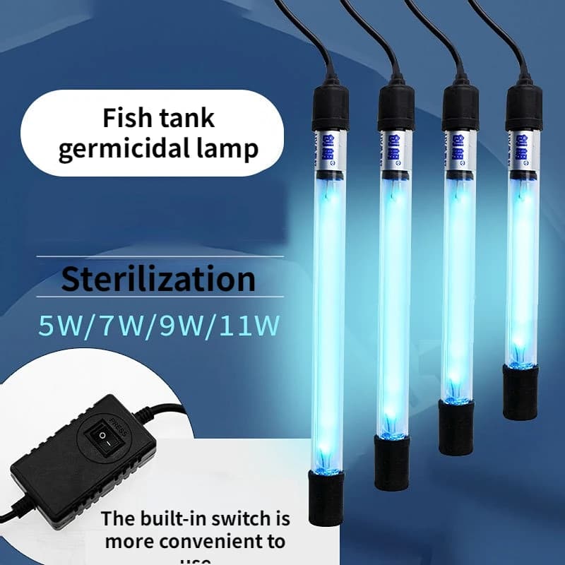 Lampe de stérilisation à UV SubSN, 5W/7W/9W/11W, filtre ultraviolet, nettoyeur d'eau étanche pour aquarium, sites sécuritaires, poissons précieux